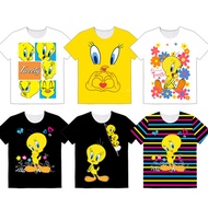 Choi Dy tweety Bird Trey Tredi Le a student summer T-shirt short sleeves full-color dress