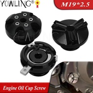 M19*2.5 Motorcycle Engine Oil Cup Filter Fuel Filler Tank Cover Cap Screw For Honda CB500X CB500F CB