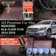 Top Carpet MERCEDES GLA-CLASS X156 (2014 - 2019 )6D PU Leather Car Carpet VIP Car Mat Floor Mat Alas