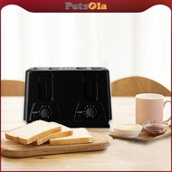 [PETSOLA] 4 Slices Electric Toaster Convenient Stainless Steel Wide Slots Household Double