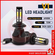 6500K Mentol Lampu Hadapan 360 LED Kereta Led Headlight Bulb Led Bulb 9006 H1 H3 H4 H7 H11 Focus Bea