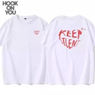 💕couple T-shirts💕 Valentine's Day Love KEEP_SILENT Kuang Lingling Short Sleeve T-shirt Women's Alway