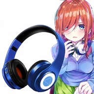 GUAN Store อะนิเมะ Go-Toubun No Hanayome Quintessential Nakano Miku คอสเพลย์หูฟังพับไร้สายหูฟังบลูทู