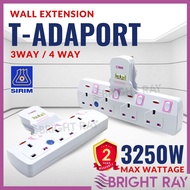 [SIRIM] T-ADAPORT Trailing Extension Socket Extension SIRIM Extension Socket Easy 2 Pin Plug Surge Protector Extension