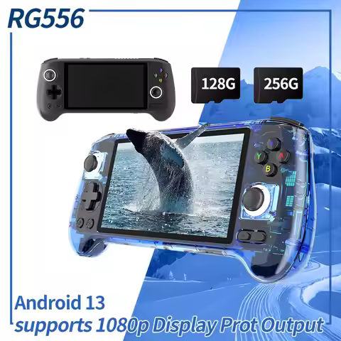 RG556 Handheld Game Console 1080*1920 Android 13 System RG 556 5.48 Inch AMOLED Screen 5500mAh WIFI 
