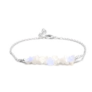 Gempires Natural Moonstone Bar Bracelet, New Beginning Gemstone, June Birthstone Jewelry, Perfect Gi