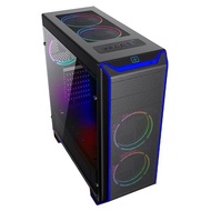 CASE (เคสเกมมิ่ง) PLENTY รุ่น PLTH06A พัดลมไฟ RGB 2 ตัว สวยๆ