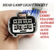 7PIN HEAD LAMP LIGHT SOCKET HEAD LAMP SOCKET HOLDER CONNECTOR ECU SOCKET TOYOTA VITZ ESTIMA VELLFIRE