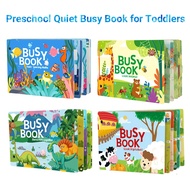 4Books/Set Preschool Quiet Busy Book for Toddlers 3+ Early Educational Velcro Sensory Toys