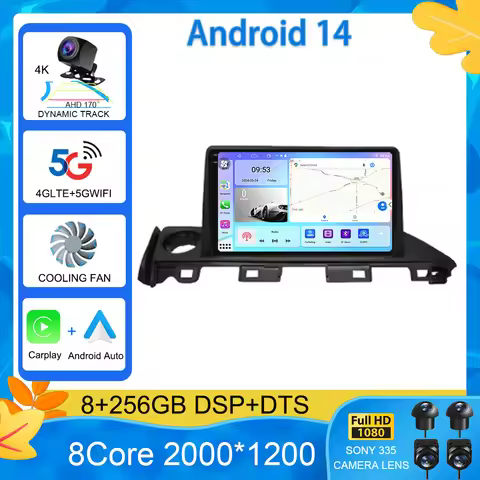 For Mazda 6 Mazda6 III 3 GJ GL 2015 - 2018 Android 15 Car Radio Rear Camera Multimedia Video Player 