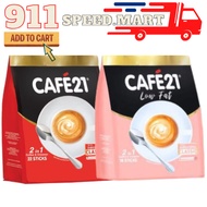[911] Cafe 21 Coffee-mix (2 in 1) 18/22 Sechet x 12gm (Classic/LowFat)