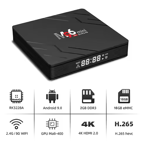 M96 Mini Smart TV Box 2GB 16GB Android 9.0 tv box RockChip RK3228A 2.4G 5G Wifi 4K TVbox Media Playe