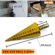 MYDIYHOMEDEPOT - FDW Professional Grade Step Drill 4-32mm M42 Material
