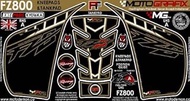 MOTOGRAFIX MT-KY016KA Body Pad FZ8 10- KNEE Black/Gold
