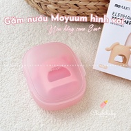 Moyuum silicone gum in the shape of a orange-pink elephant 3m+