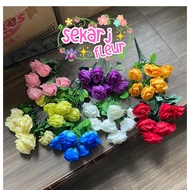 MAWAR 7 VEIN ROSES 7 FLOWERS FAKE FLOWERS 7 ARTIFICIAL ROSES 7 FLOWERS EUROPEAN STYLE ROSES