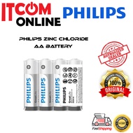 PHILIPS ZINC CHLORIDE AA 4PCS 8PCS BATTERY (R6G4F/40)