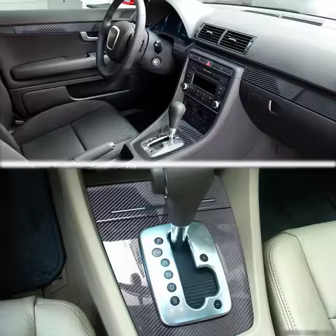 For Audi A4 B6 B7 2002-2008 Car-Styling 3D/5D Carbon Fiber Car Interior Center Console Color Molding
