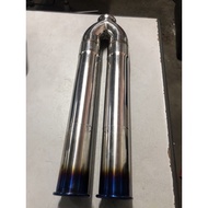 Twin tip exhaust stainless steel