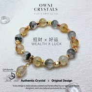 【OwniCrystos】Green Phantom Quartz Citrine for TOTO 4D Wealth Luck Natural charm crystal bracelet ban