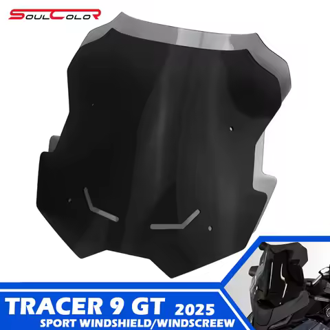 Motorcycle Sports Windshield Visor Black Windscreen Fits For YAMAHA TRACER 9 GT 2025 2026 MT-09 TRAC