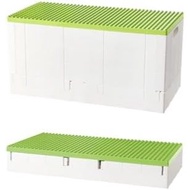 SHIMOYAMA 53 Qt. Folding Storage Box with Large Building Lid for Lego Duplo 13 Gallon Collapsible