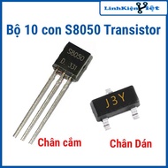 Set of 10 S8050 NPN Transistors 40V 0.5A