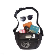 Men's Sling Bag Waistbag Distro Tracking Outdoor Mountain Sport Bag - Prime Black