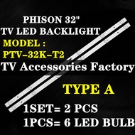 PTV-32K-T2 PHISON 32" TV LED BACKLIGHT(LAMP TV) PHILISON 32" INCH LED TV BACKLIGHT PTV32KT2 32KT2 PT