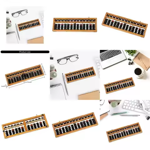 Portable 13 Digit Abacus For Childrens Mental Calculation Practice Safe Plastic Educational Resource