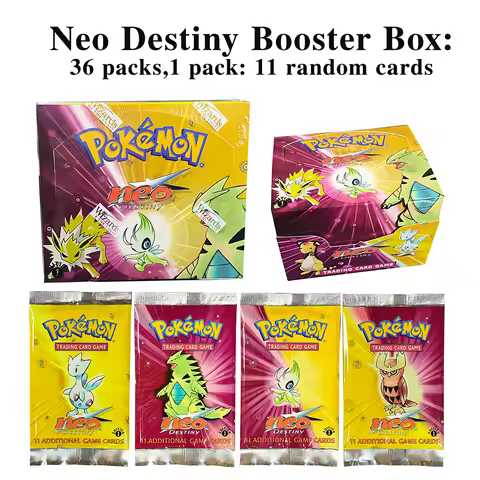 PTCG Proxy Cards Neo Destiny (N4) 1st Edition Box 36 Booster Packs Tyranitar Board Games Whole Set D