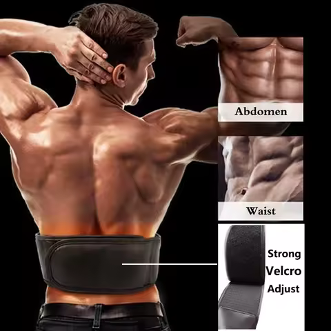 Smart EMS Abdominal Belt Core Trainer with Fat-Burning Tracking, No-Glue Waist Shaper for Gym & Home