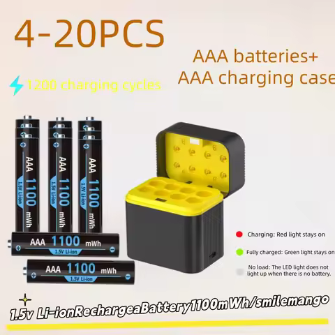 4-20PCS Rechargeable Lithium Battery AAA 1100mWh Batteries High Capacity 1.5V Battery for Mouse Remo