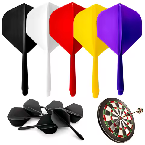 5pcs Integrated Dart Shaft and Flights Standard Shape Integrated Dart Flights and Shafts Plastic 2BA