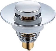Fits Any 1.06” to 1.61” Wide tub Drain Stainless Steel Sink Cover, pop-up Universal Odor Resistant S