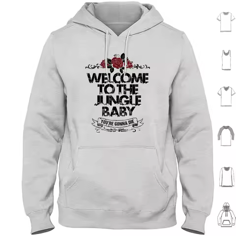 Jungle Hoodie Cotton Long Sleeve Los Angeles Guns N Roses Gnr Guns And Roses Slash Axl Rose 80s Musi