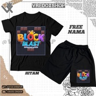 Block Blast Pattern Children's T-shirt and Shorts Set Apbalibabel Block Blast Game Clothes Set Kids 