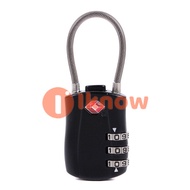 I know 3-position steel wire padlock steel wire tsa metal lock luggage password lock various colors 