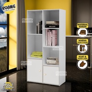 RSG 7 DOORS - Multipurpose Shelf with Book Rack 7-Tier Multipurpose Wooden Bookcase