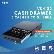 Cash Drawer POSMAC VK4102 Heavy Duty / 5 Bills 8 Coins Cashier Drawer / POS Cash Register/Cash Drawe