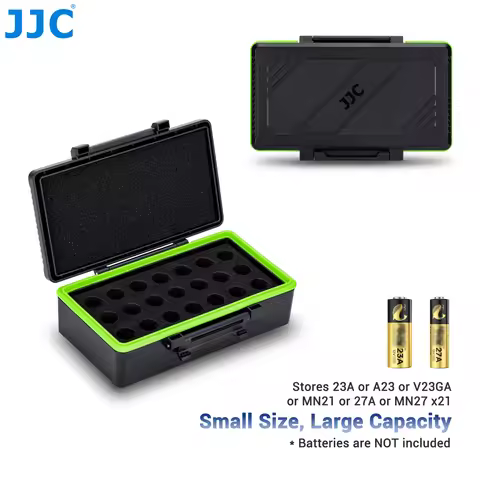 JJC A23 Battery Case Holder Box Battery Storage Holder for 21x 23A A23 VA23GA MN21 V23GA 27A VA27GA