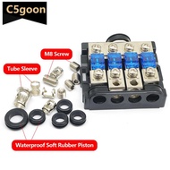 C5GOON Waterproof Car Audio Power Fuse Holder Box with Fuse Capsule Rubber Cover Fuse Distribution B