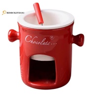 Fondue Mug  Chocolate Melting Fondue Pot Chocolate Fondue Mugs Snack Candy Chocolate Melter Pot Red