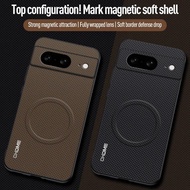 for Google Pixel 8 Pixel8 GKWS6 G9BQD GA04851-US GZPFO GPJ41 Carbon Fiber Hard Case with Magnetic Ri