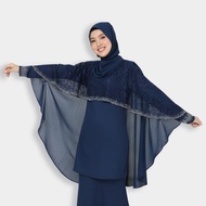 Baju Kurung Moden Navy Blue [ KURUNG MELEANA ]