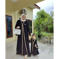 New Abaya Dewasa Arab Saudi Hitam Couple Ibu Dan Anak Anak Motif 1199