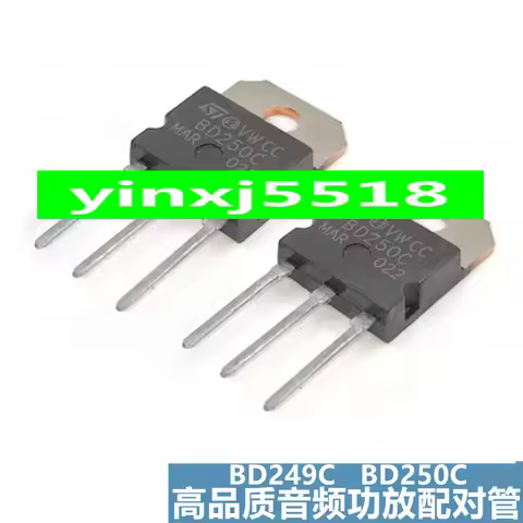 5PCS New BD249 paired transistor BD250 BD249C transistor BD250C TO-3P with good quality BD249C TO3P