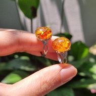 H0 Phap women's ring with gold flower and 925 silver-plated alloy frame