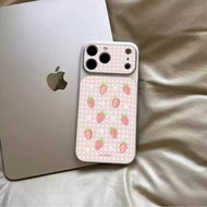 Pink Gingham Strawberry White Flower Print Phone Case For Realme c3 q3 5 5s 5i 6i 7 7i 8 8s  11 12 1