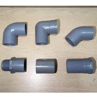 PVC Pipe Joint Fitting Connector 25mm | 25X15 | 25X20m Elbow,Socket,Tee,End cap,Faucet,Valve,Tank Connector,Therded plug